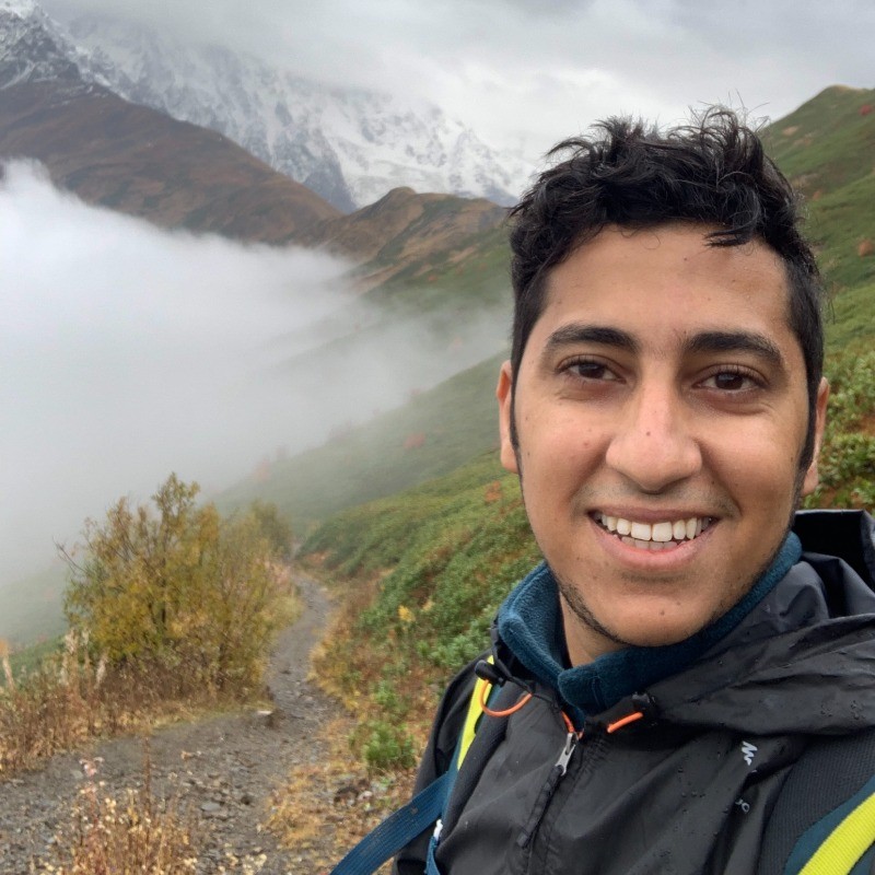 Kareem hiking in Georgia mountains